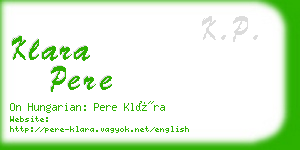 klara pere business card